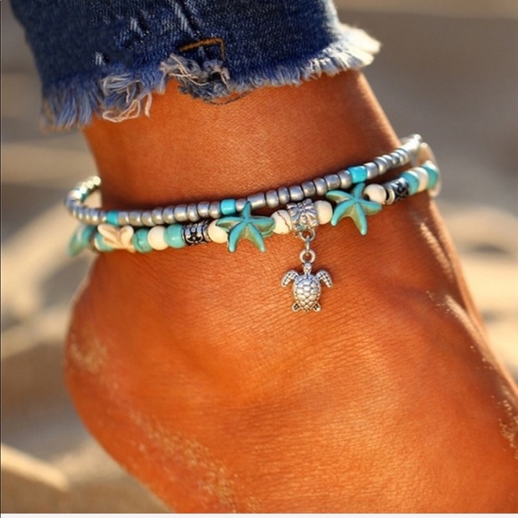 🌞Bohemian Turquoise Anklet🌞 - Picture 3 of 4